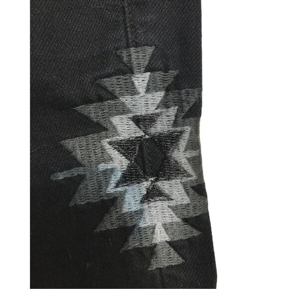 AEO Aztec Embroidered Black Skinny Jeans - Picture 3 of 10